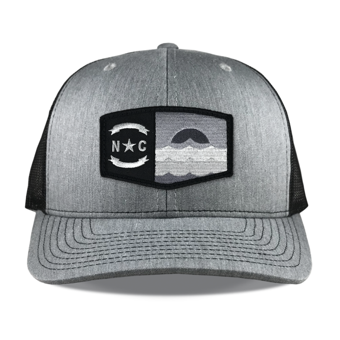 Richardson-112-heather-black-snapback-trucker-north-carolina-beach-patch