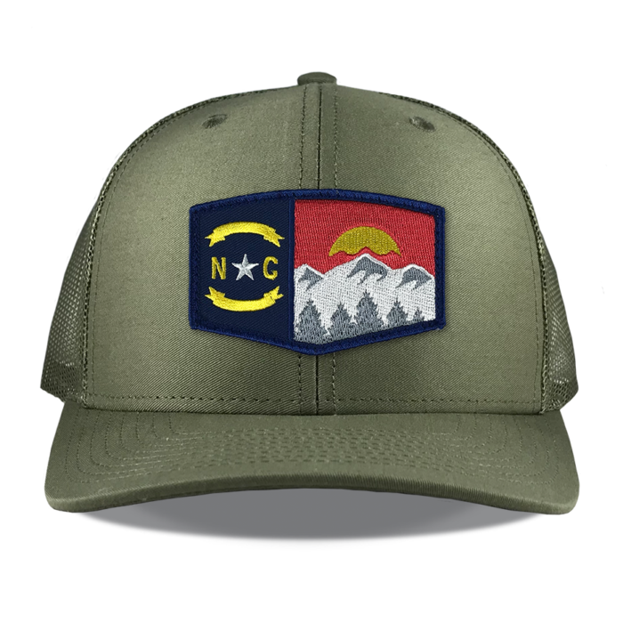 Richardson-112-loden-snapback-trucker-north-carolina-mountains-embroidered-patch
