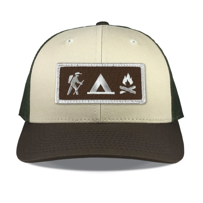 Richardson-115-tan-loden-brown-snapback-trucker-hiking-camping-patch-hat