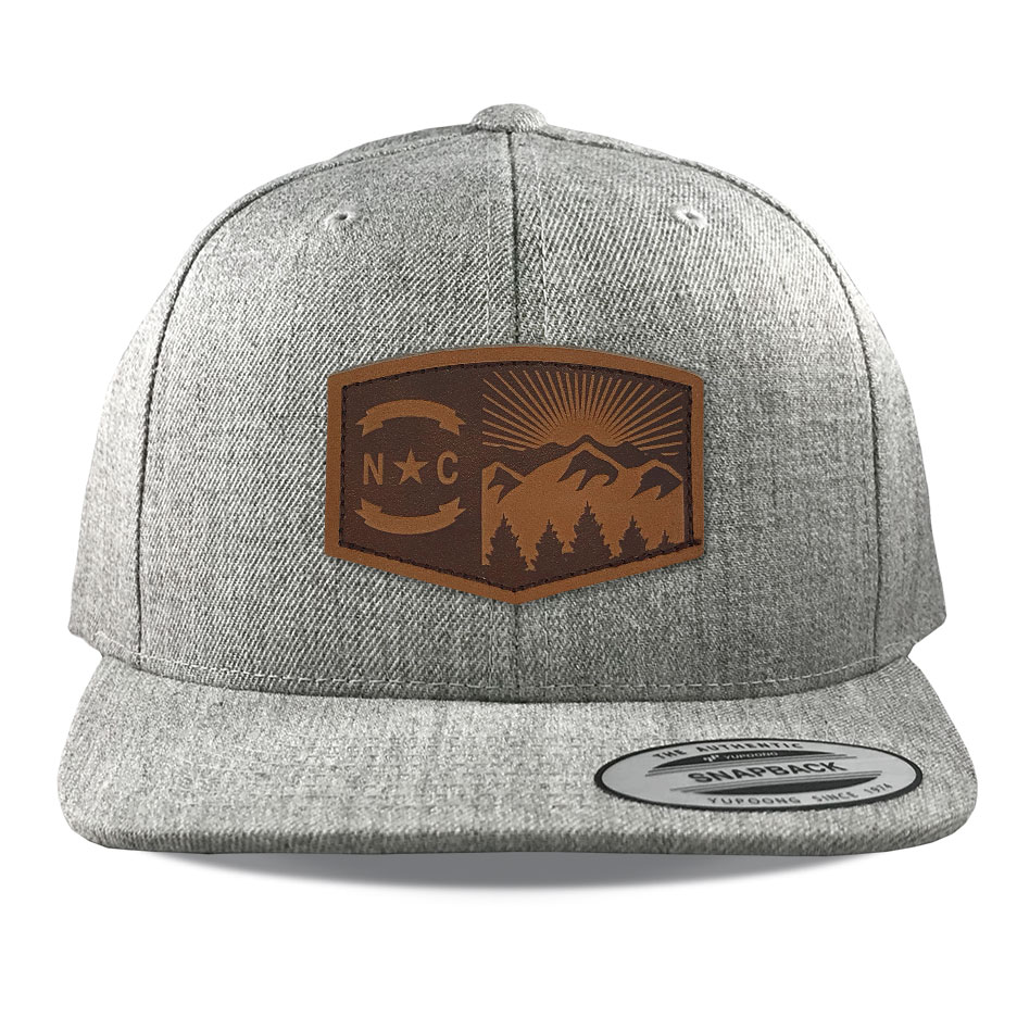 NC Mountains Leather Patch Hat - Old East Rags - Apparel and Adventure