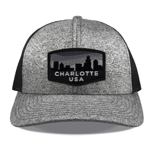 richardson-115-heather-black-charlotte-blackout-patch-hat